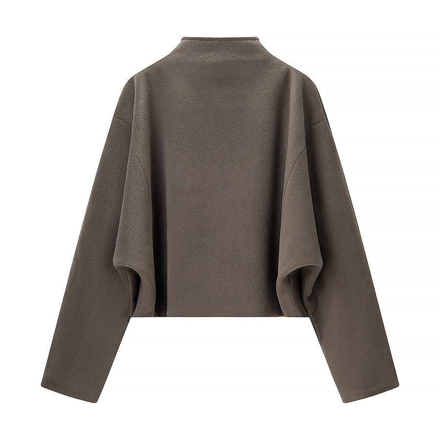 Damen kurz geschnittene Fleecejacke mit Stehkragen und durchgehendem Reißverschluss Echo Archiv