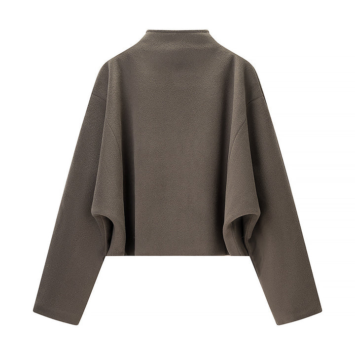 Damen kurz geschnittene Fleecejacke mit Stehkragen und durchgehendem Reißverschluss Echo Archiv