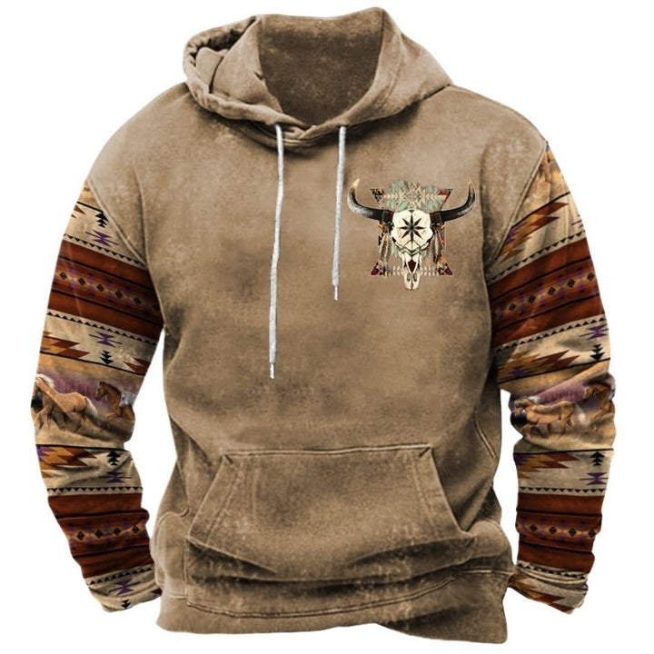 Herren Kapuzenpullover mit Western- und Cowboy-Design Echoarchiv