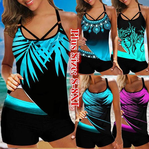 Damen Sportliche Badebluse mit Shorts Echo Archiv