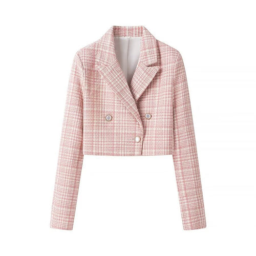 Damen Kurzblazer im Bouclé‑Tweed mit Reverskragen und Zierknöpfen Echo Archiv