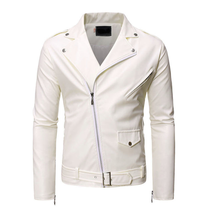 Herren stylische Bikerjacke aus hochwertigem Kunstleder Echoarchiv