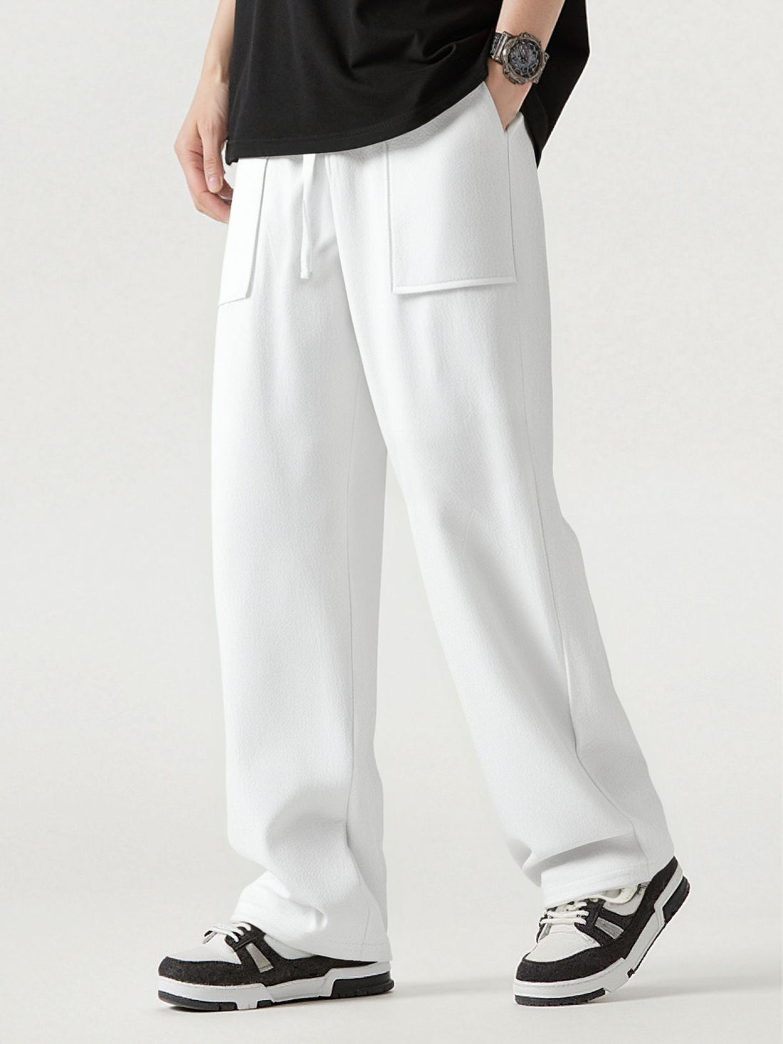 Herren Bequeme Cargo-Hose mit praktischen Taschen und elastischem Bund – Bravaro