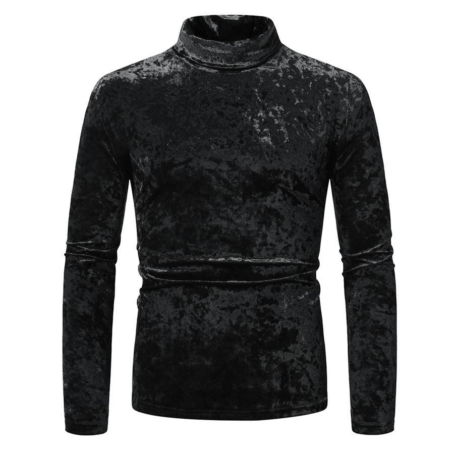 Herren Samt-Rollkragenpullover mit elegantem Design Echoarchiv