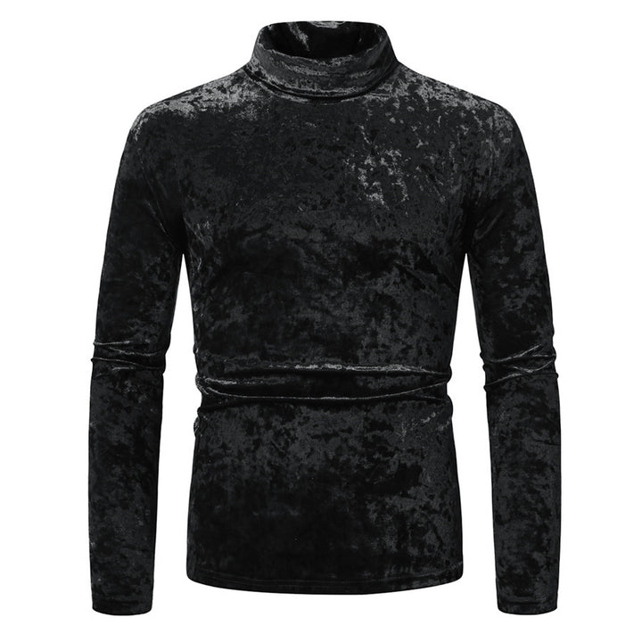 Herren Samt-Rollkragenpullover mit elegantem Design Echoarchiv
