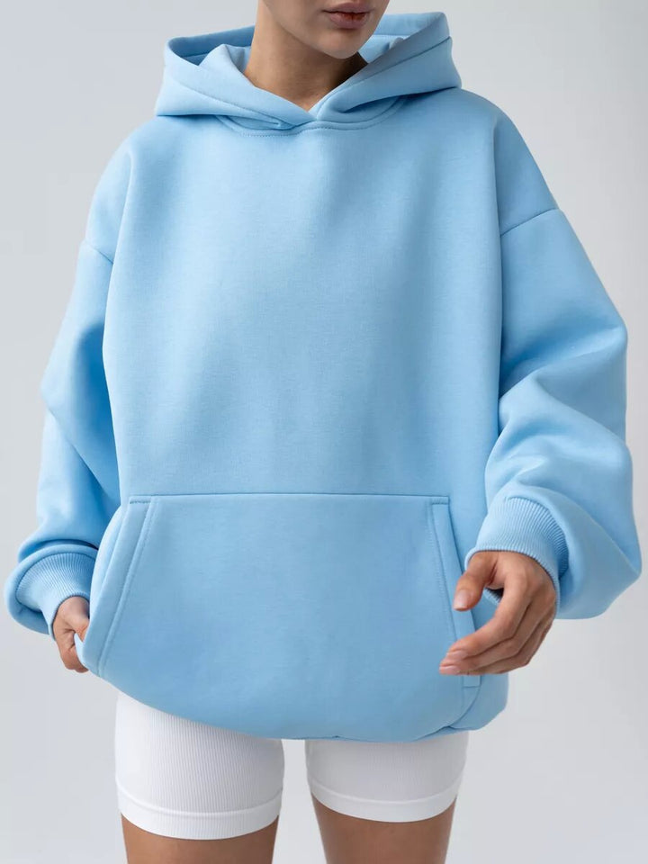 Damen nan oversized Kapuzenpullover mit Kängurutasche und dropped-shoulder Schnitt Echo Archiv