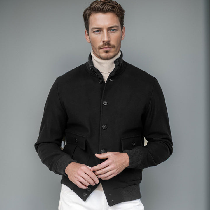 Herren beschichtete Freizeitjacke im sportlichen Stil mit praktischen Taschen Echoarchiv