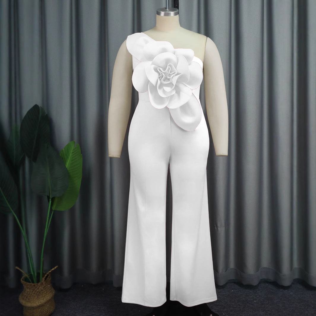 Damen Eleganter Jumpsuit mit floralen Applikationen Echo Archiv