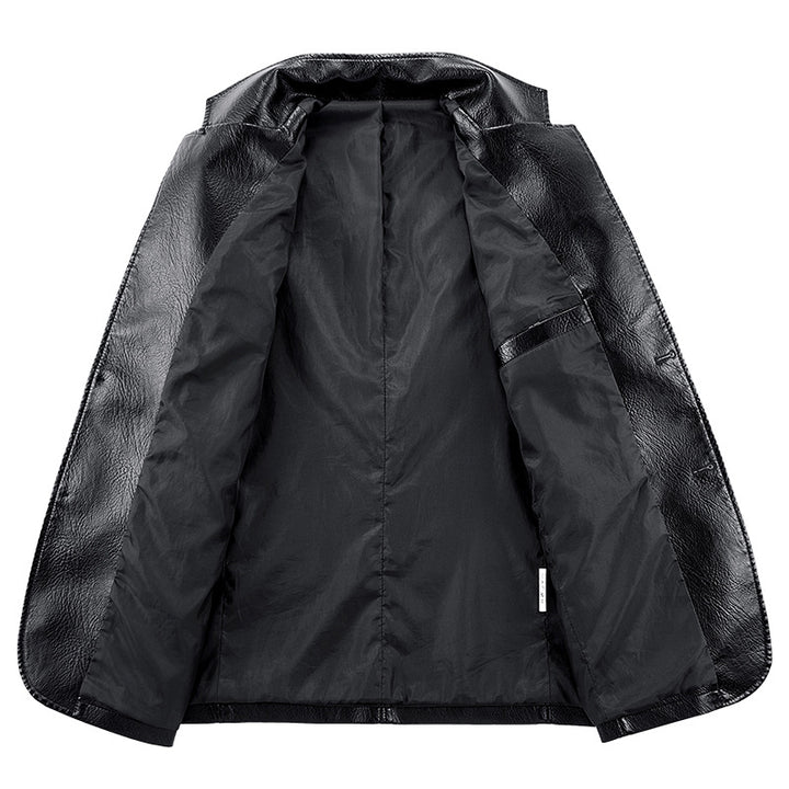 Herren Elegante Kunstlederjacke im klassischen Schnitt – Valtoré