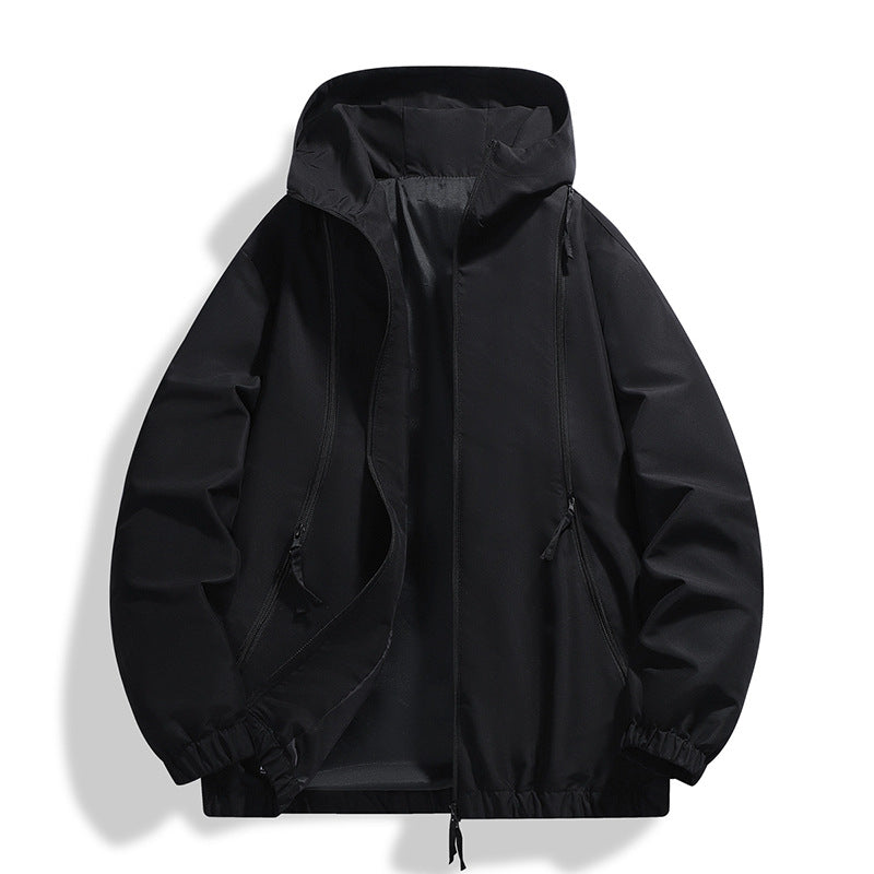 Herren Leichte Kapuzenjacke mit elastischen Bündchen – Taviero