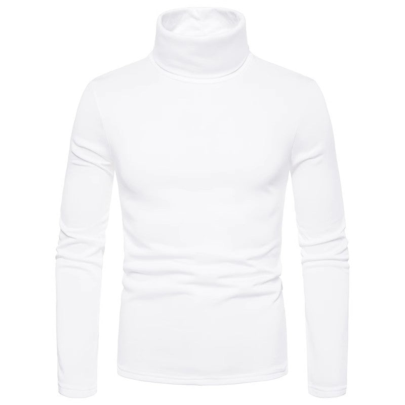 Herren Rollkragenpullover aus hochwertigem Baumwollmix mit figurbetontem Schnitt Echoarchiv