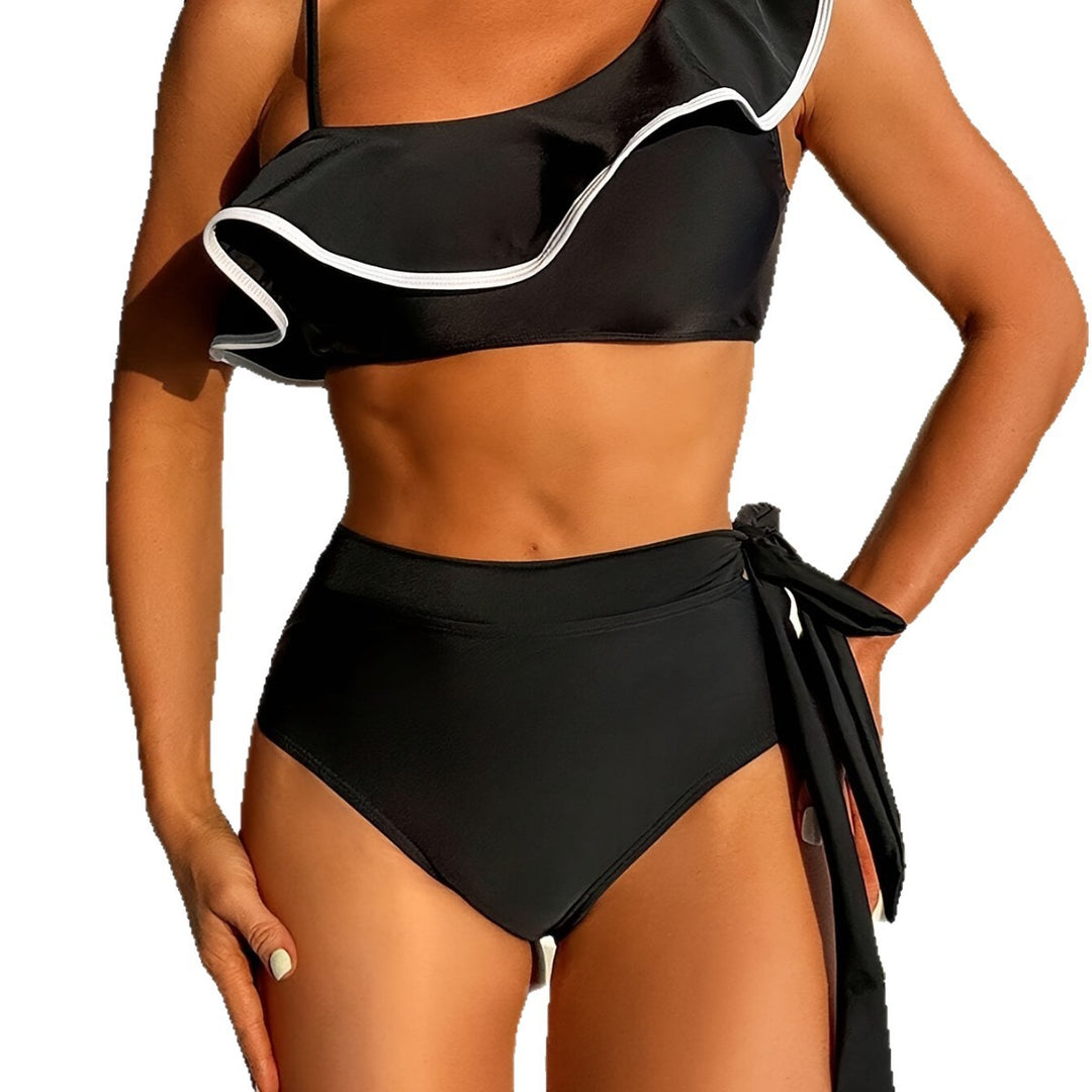Damen Bikini-Set mit asymmetrischem Oberteil und elegantem U-Bund Echo Archiv