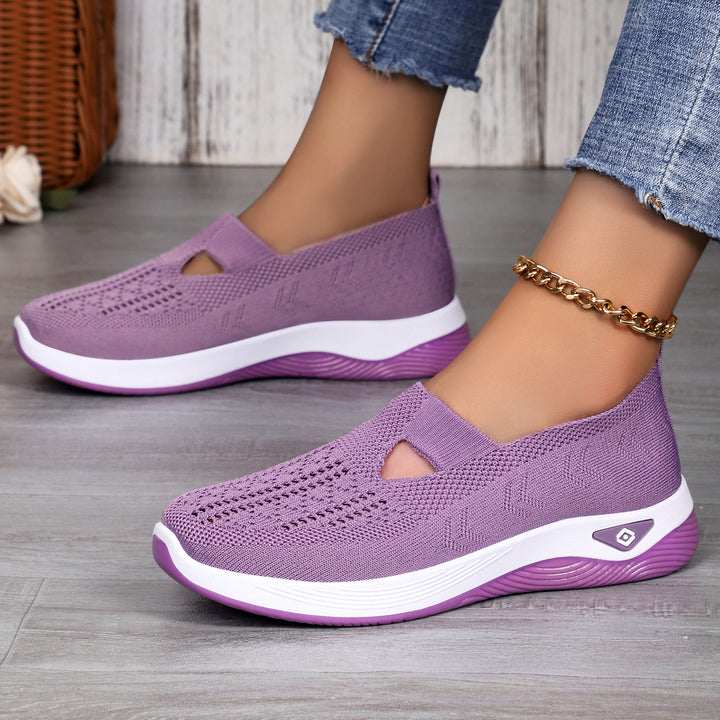 Damen nan leichte atmungsaktive Strickslipper mit Memoryschaum und rutschfester Laufsohle Echo Archiv