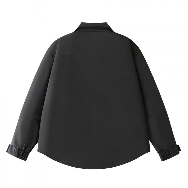 Herren Gepolsterte Hemdjacke mit abgerundetem Saum, Reißverschluss-Taschen und Druckknopf-Leiste Echo Archiv