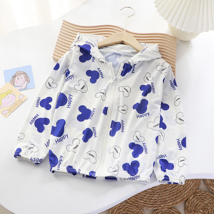 Unisex nan leichte Kinder-Softshelljacke mit Kapuze, Reißverschluss und niedlichem Dino-Print  Echo Archiv