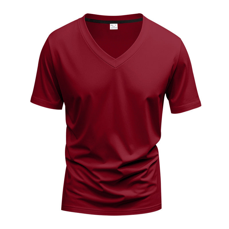 Herren V-Ausschnitt T-Shirt aus atmungsaktiver und schnelltrocknender Baumwolle Echoarchiv