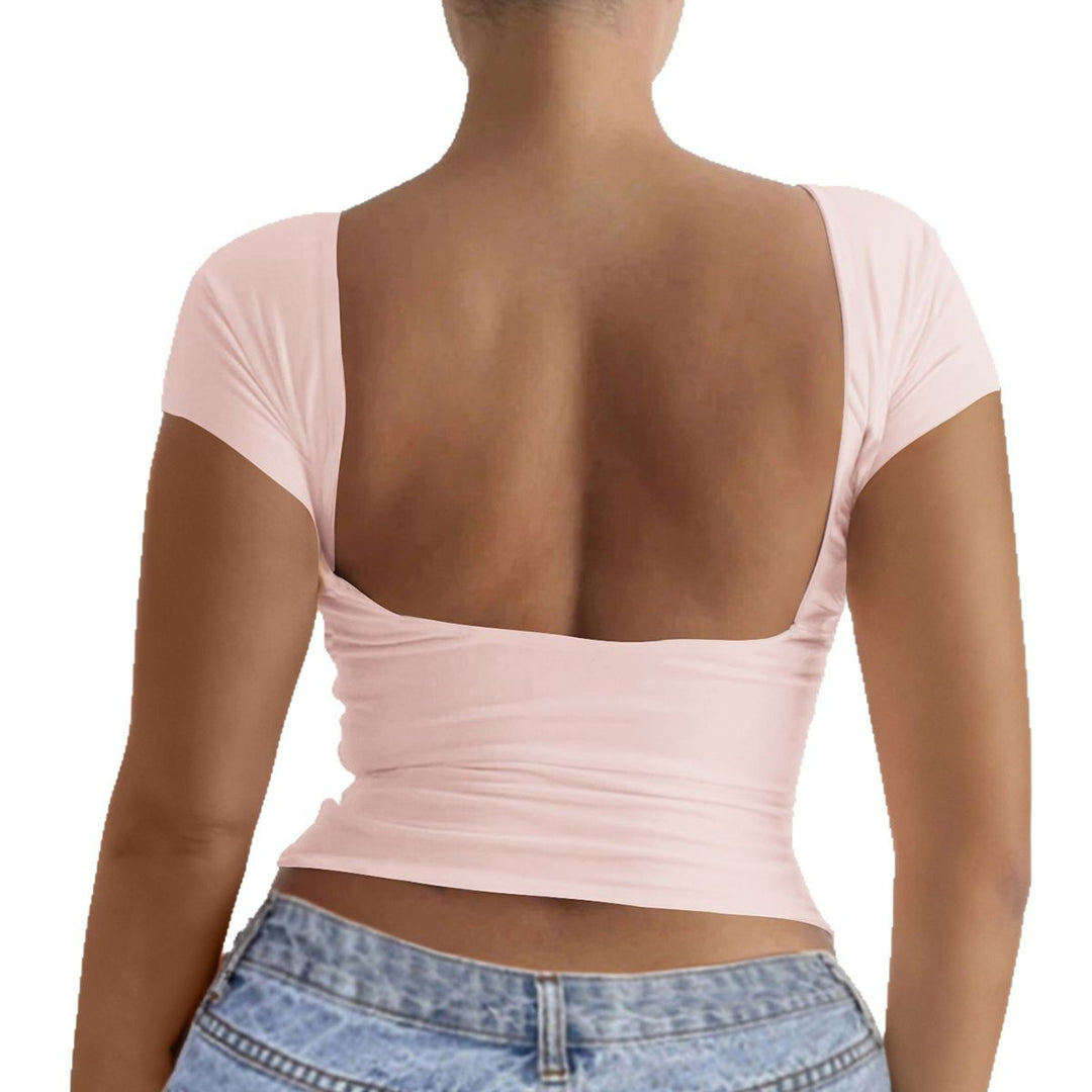 Damen elegantes Off-Shoulder Oberteil mit tiefem Rücken Echo Archiv