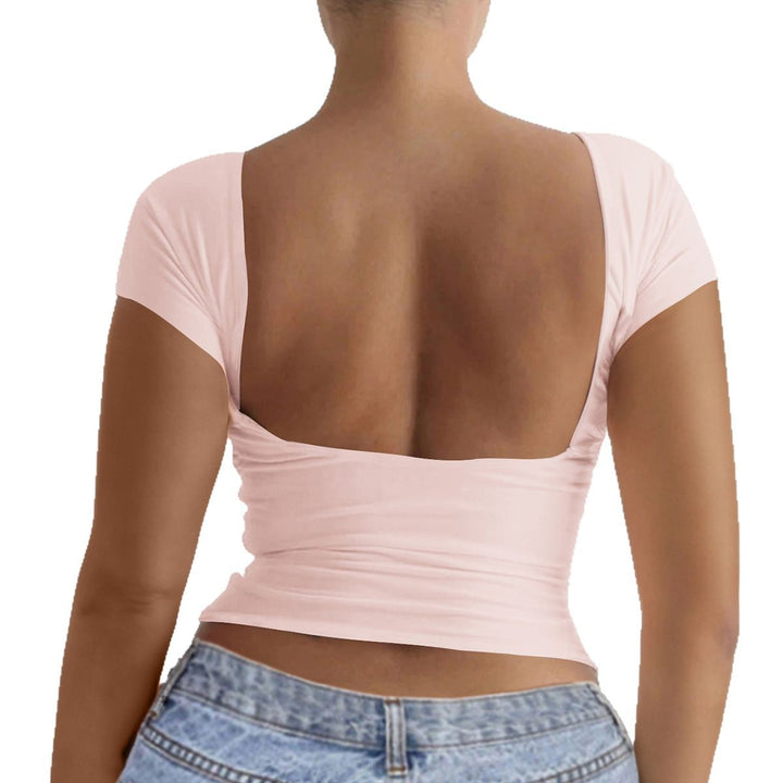 Damen elegantes Off-Shoulder Oberteil mit tiefem Rücken Echo Archiv