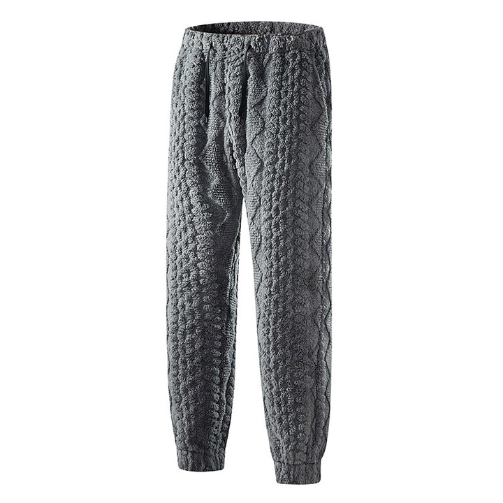 Herren Komfort-Grobstrick-Jogginghose mit Zopfmuster, elastischem Bund & Kordelzug Echoarchiv