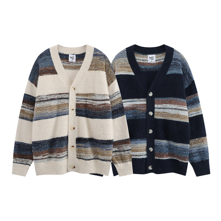Damen Modische Strickjacke mit V-Ausschnitt Echoarchiv