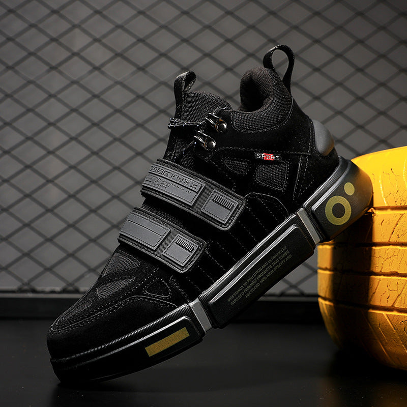 Herren High-Top Chunky-Sneaker mit Doppel-Klettverschluss, gepolstertem Knöchelkragen und markanter Blocksohle – Norré