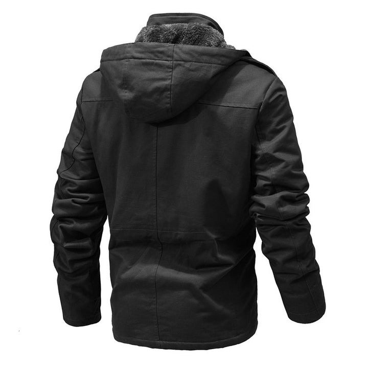 Herren wasserdichter Winterparka mit Kapuze, Thermofutter und Multifunktionstaschen Echoarchiv