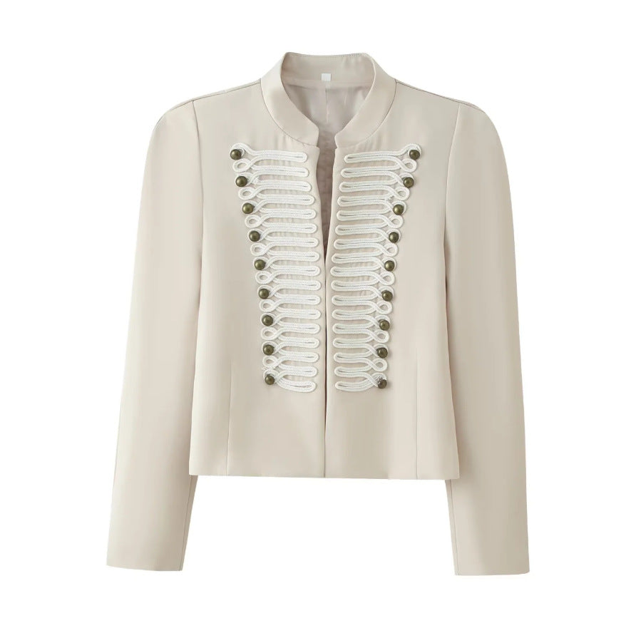 Damen Kurzjacke im hussareninspirierten Design mit Stehkragen und Zierkordeln Echo Archiv