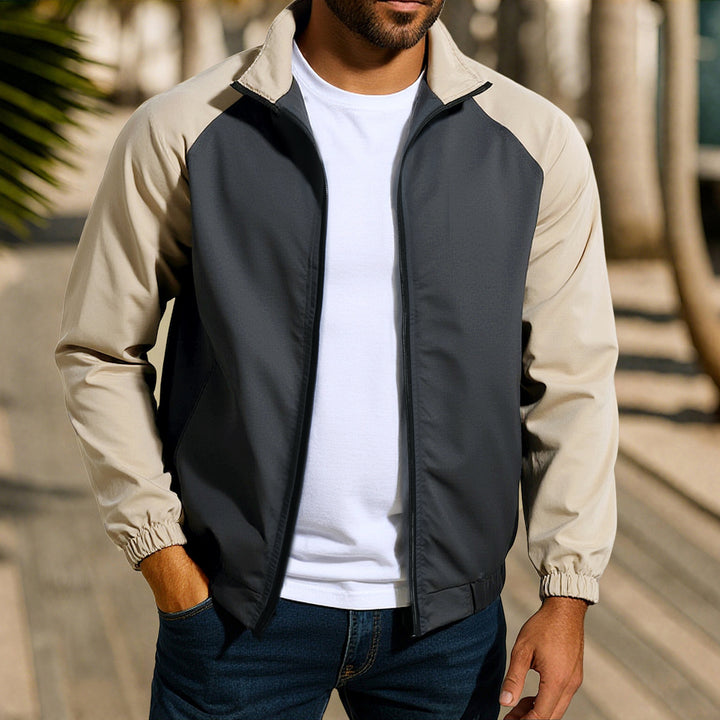 Herren sportliche Übergangsjacke mit reißfestem Material und elastischen Bündchen Echoarchiv