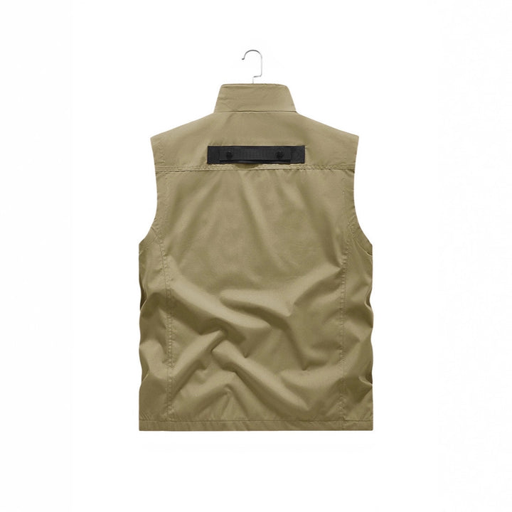 Herren Outdoor-Multitaschenweste mit Schnellzugriffstaschen und Stehkragen – Marzano