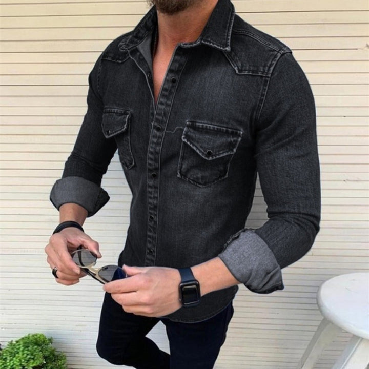 Herren Denim Hemd mit modernem Schnitt und praktischen Brusttaschen Echoarchiv