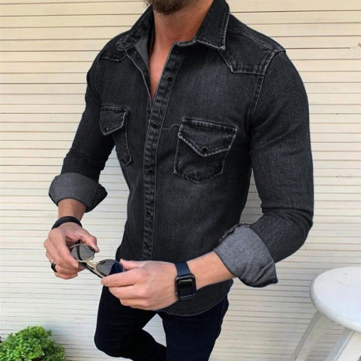 Herren Denim Hemd mit modernem Schnitt und praktischen Brusttaschen Echoarchiv