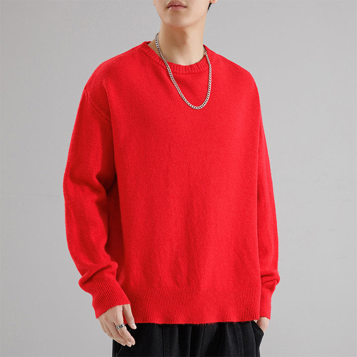 Herren Oversize Rundhalspullover aus weichem Feinstrick Echo Archiv