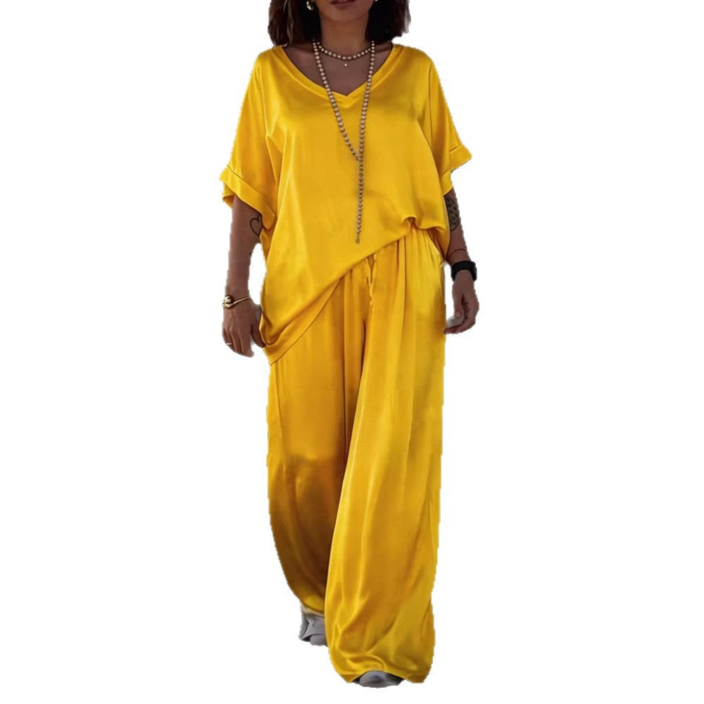 Damen Seidenähnliches Oversized-Set Echo Archiv