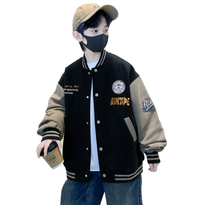 Jungen Varsity-Jacke mit gestickten Applikationen Echo Archiv