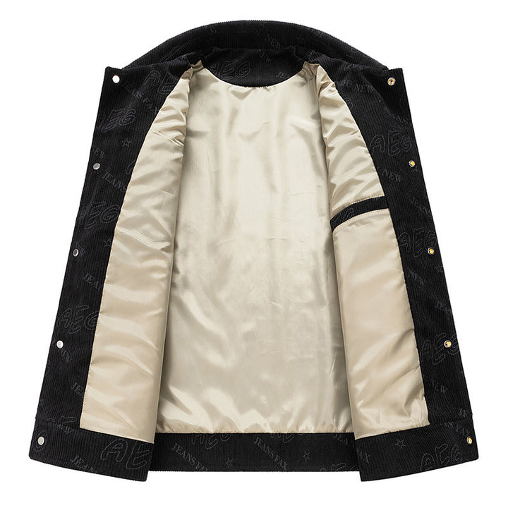 Herren Lässige Cordjacke mit praktischem Druck Echo Archiv
