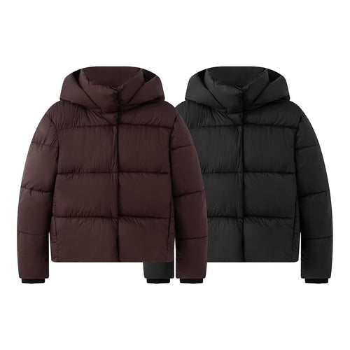 Damen Boxy‑Steppjacke mit Kapuze, hohem Stehkragen und Rippbündchen Echoarchiv