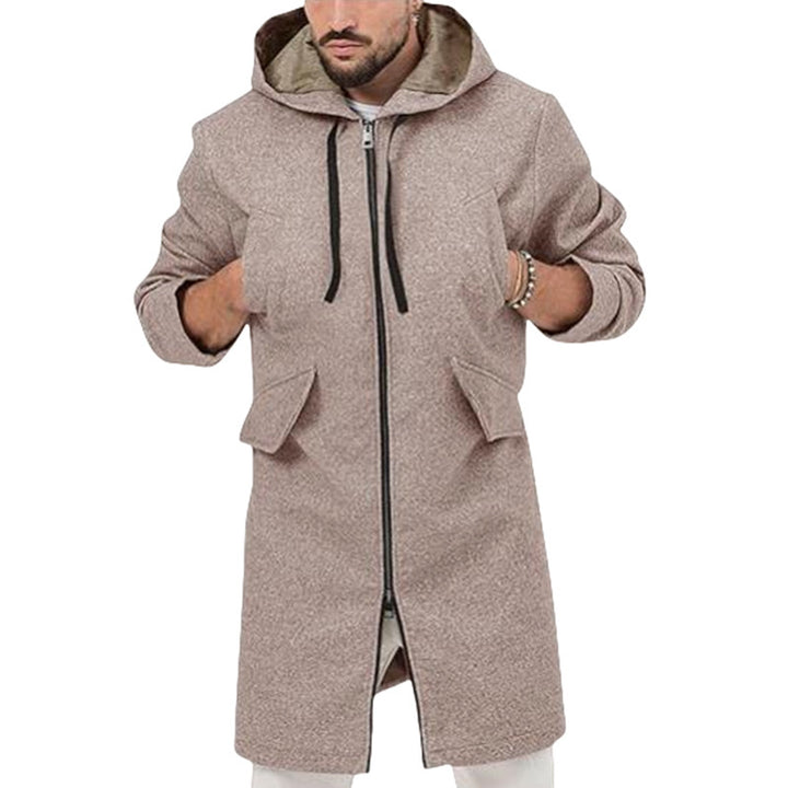 Herren modische Longjacke mit praktischem Kapuzen-Design Echoarchiv