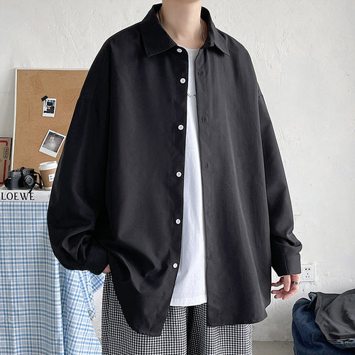 Herren nan leichtes Overshirt-Hemdjacke aus Baumwollmix mit verdeckter Knopfleiste, überschnittener Schulter und abgerundetem Saum Echo Archiv
