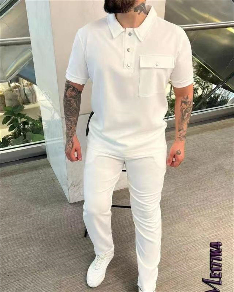 Stylisches Polo- und Hosen-Set für Herren Echoarchiv