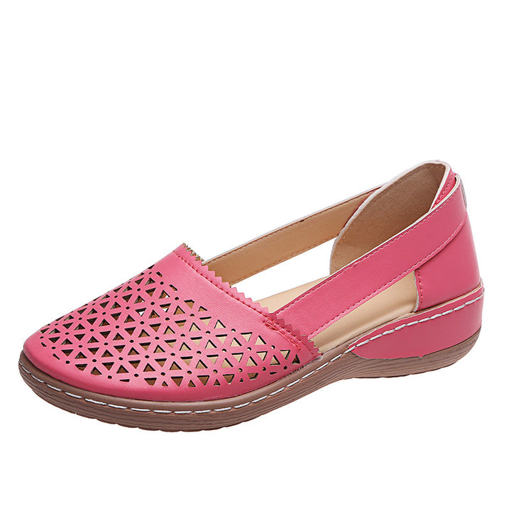 Damen  perforierte Slipper-Pumps mit seitlichen Cut-Outs elastischem Fersenband und dämpfender Komfortsohle Echo Archiv