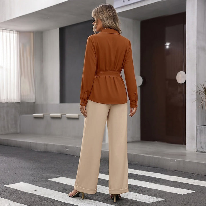 Damen Blusenset mit Taillengürtel und lässiger Passform Echo Archiv