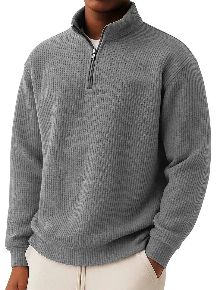 Herren Hochwertiger Pullover mit Reißverschluss Echoarchiv