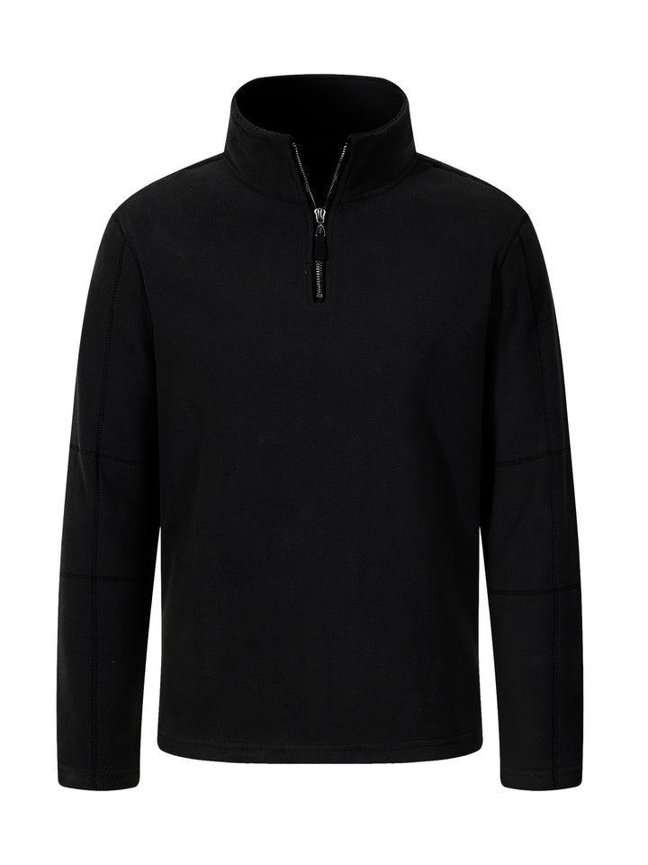 Herren Fleecepullover mit halben Reißverschluss und hohem Kragen Echoarchiv