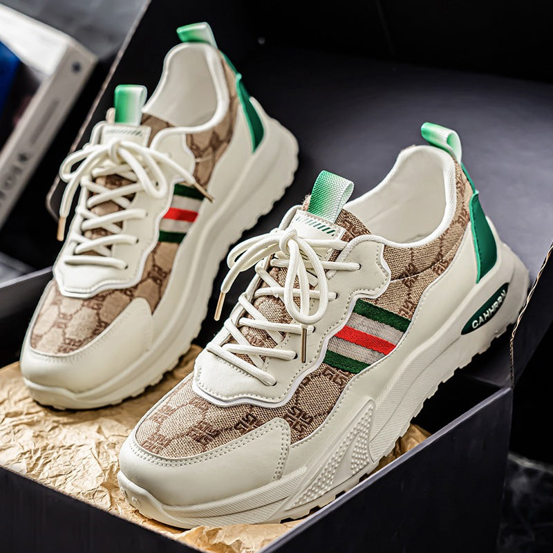Damen luxuriöse Retro-Chunky-Sneaker aus Jacquardstoff mit verstärkter Zehenkappe und stoßdämpfender Leichtsohle Echo Archiv