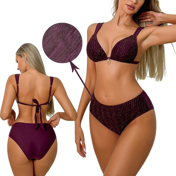 Damen Push-Up-Bikini mit funkelndem Stoff Echo Archiv