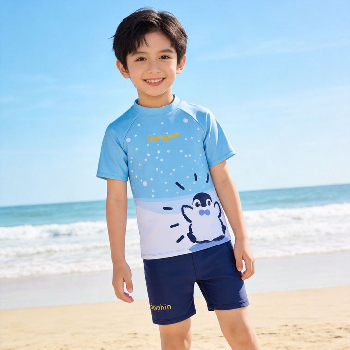 Jungen UV-Schutz Schwimmanzug mit kurzen Ärmeln Echo Archiv