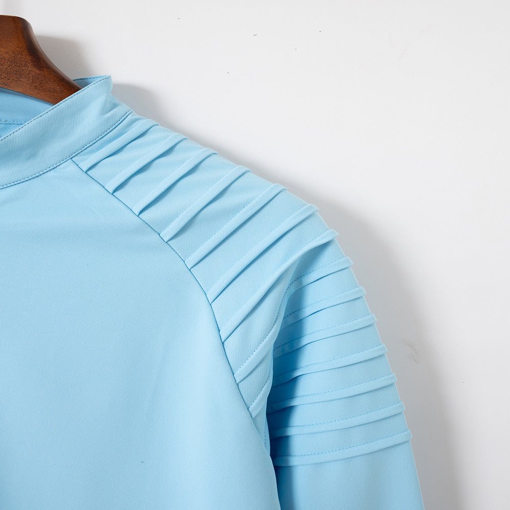 Herren Sportliches Langarmshirt mit Reißverschluss und Rippdetails Echoarchiv