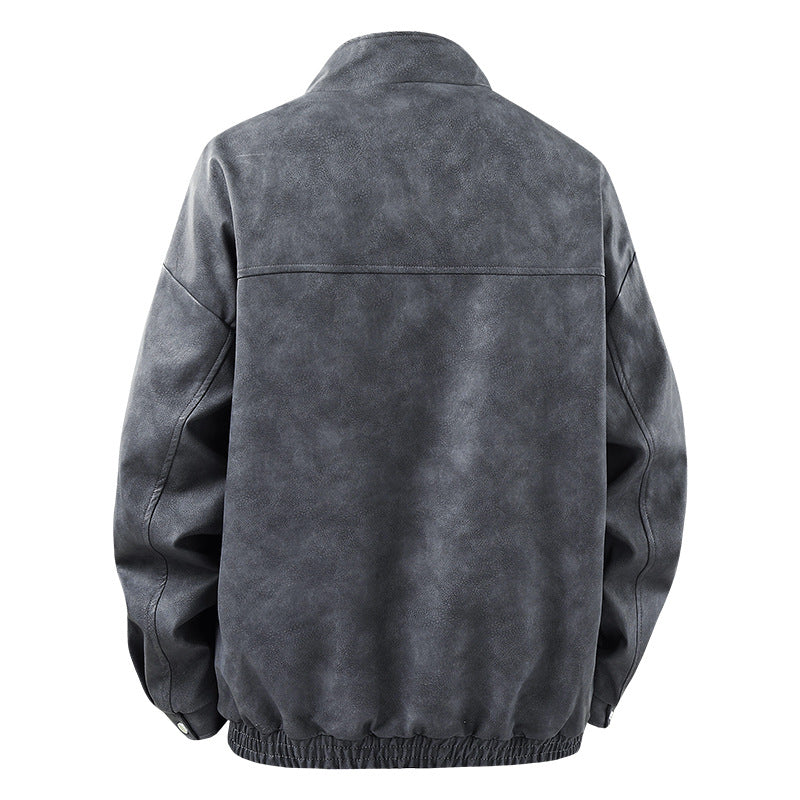 Herren moderne Freizeitjacke mit asymmetrischem Schnitt und funktionalen Taschen Echoarchiv