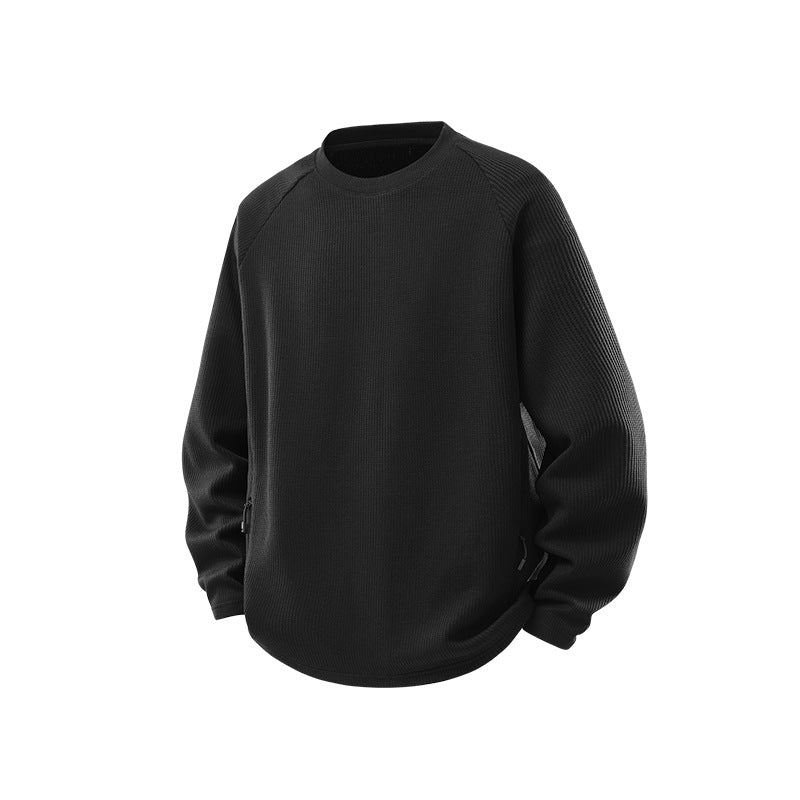 Herren Waffelstruktur-Thermo-Sweatshirt mit Raglanärmeln und Reißverschlusstaschen Echo Archiv