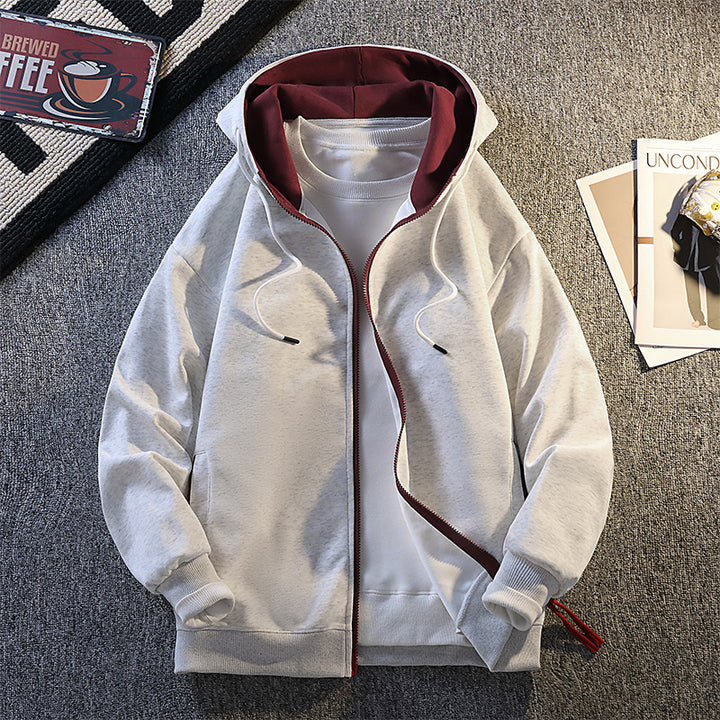 Herren modische Kapuzenjacke mit kontrastierenden Details Echoarchiv